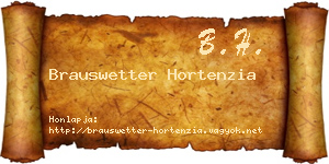 Brauswetter Hortenzia névjegykártya